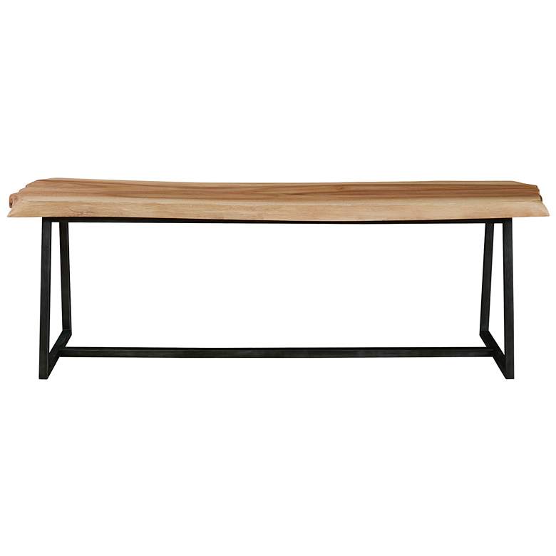 Image 4 Laurel 60 inch Wide Woodtone Solid Suar Wood Accent Bench more views