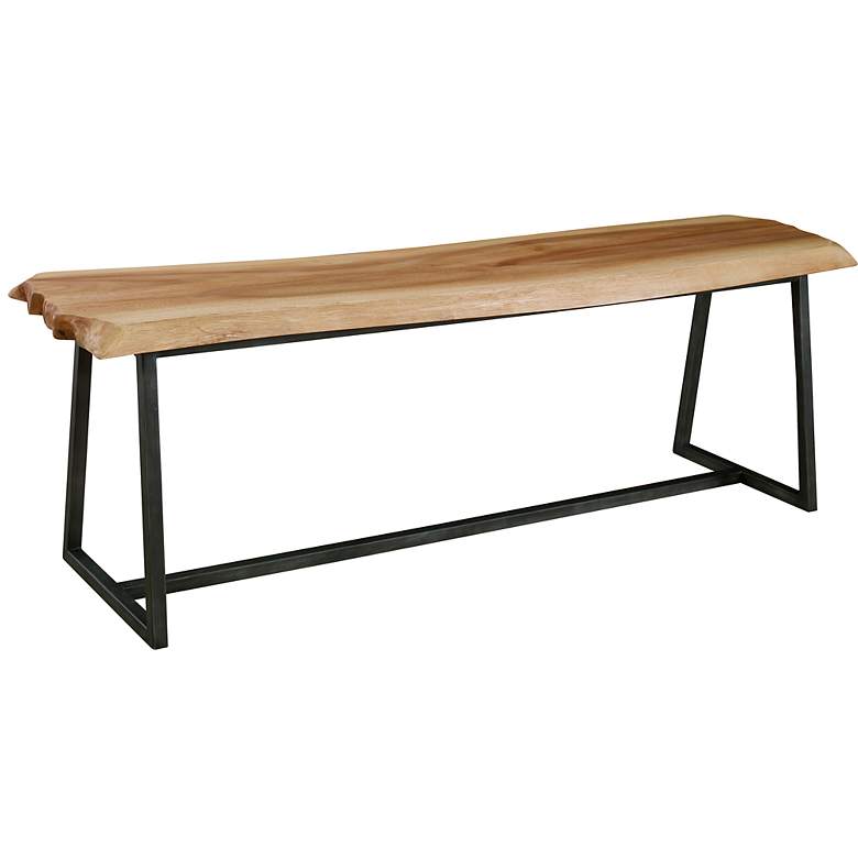 Image 4 Laurel 60" Wide Woodtone Solid Suar Wood Accent Bench more views