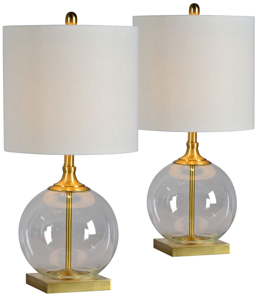 set of glass lamps