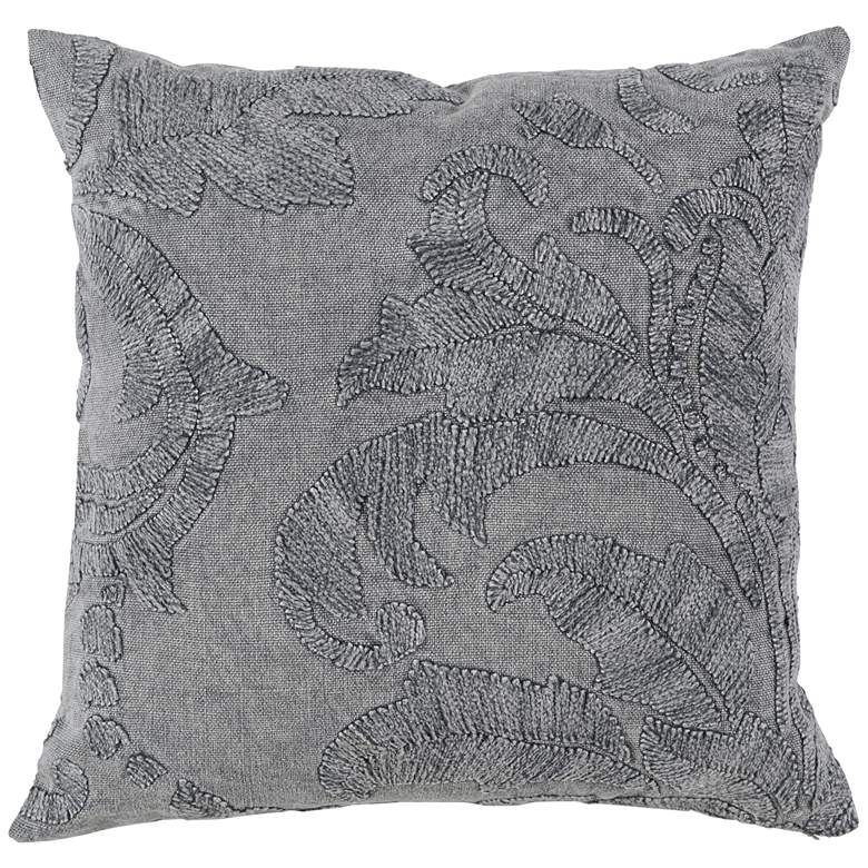 Image 1 Laurel Charcoal 22 inch Square Throw Pillow