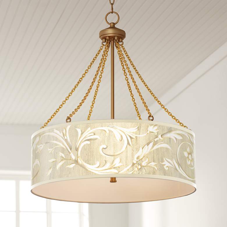 Image 1 Laurel Court Dana Antique Brass Pendant Light