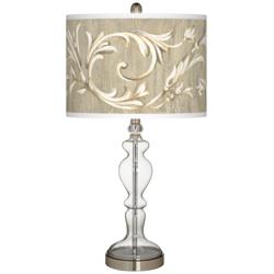 Laurel Court Giclee Apothecary Clear Glass Table Lamp