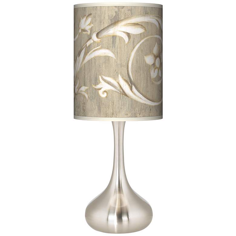 Image 2 Laurel Court Giclee Brushed Nickel Finish Modern Droplet Table Lamp