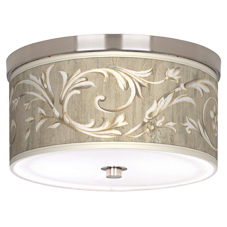 Image 1 Laurel Court Giclee Nickel Finish 10 1/4 inch Wide Ceiling Light