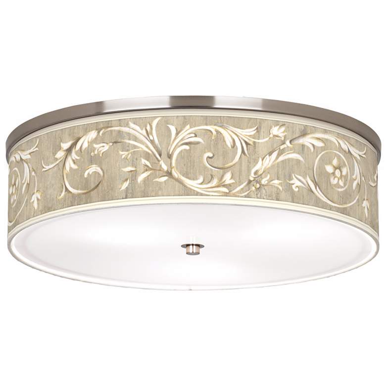 Image 1 Laurel Court Giclee Nickel Finish 20 1/4 inch Wide Ceiling Light