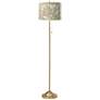 Laurel Court Giclee Warm Gold Stick Floor Lamp