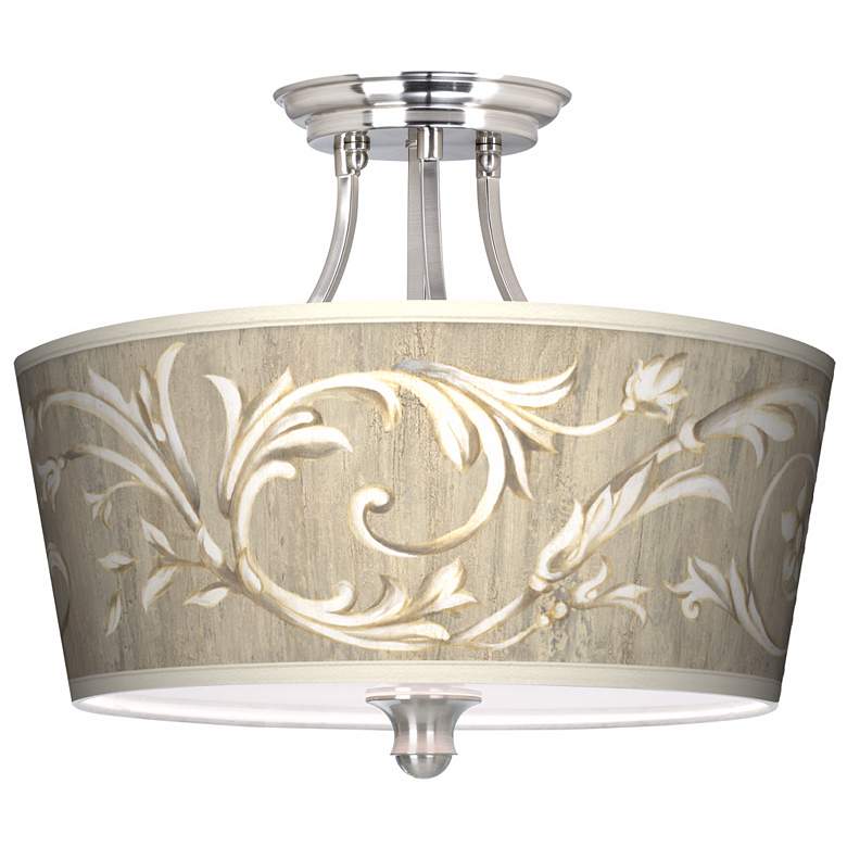 Image 1 Laurel Court Tapered Drum Shade 18" Wide Ceiling Light