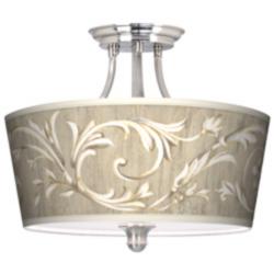 Laurel Court Tapered Drum Shade 18&quot; Wide Ceiling Light