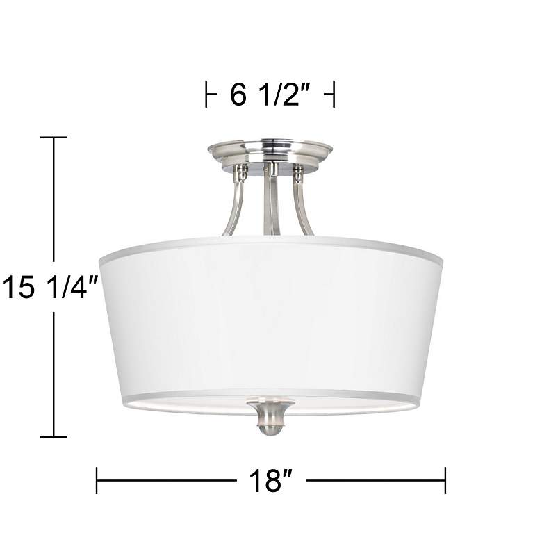Image 4 Laurel Court Tapered Drum Shade 18" Wide Ceiling Light more views