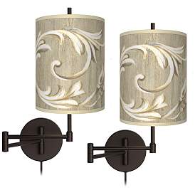 Image1 of Laurel Court Tessa Bronze Swing Arm Wall Lamps Set of 2