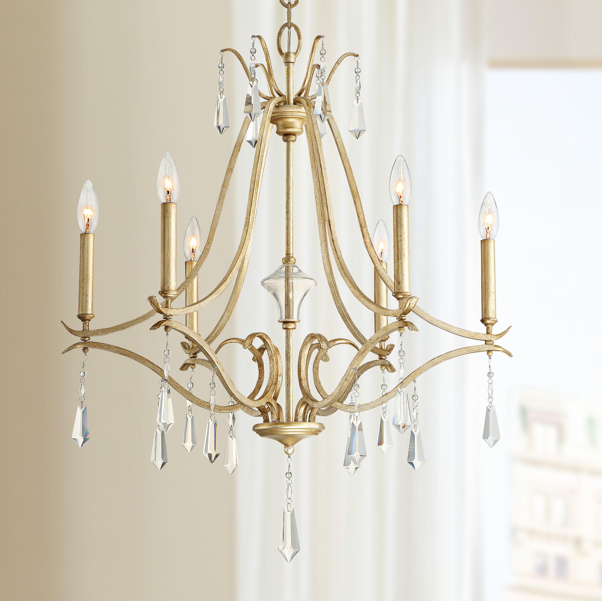 simple gold chandelier