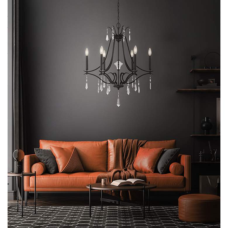 Image 5 Laurel Estate 26 3/4" Wide Coal 6-Light Chandelier more views