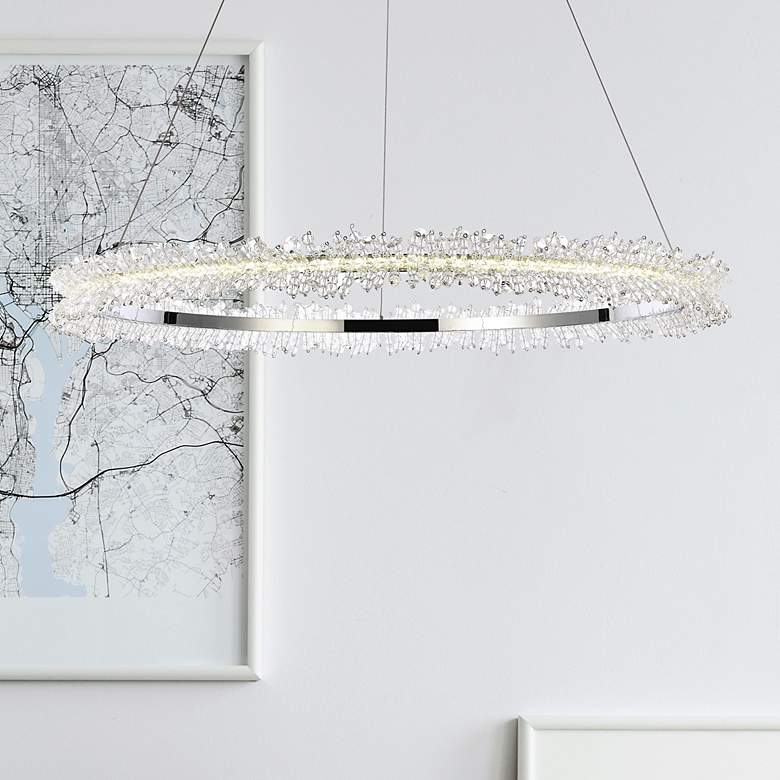 Image 1 Laurel Led 34" Chrome Pendant
