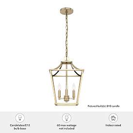 Image5 of Laurel Ridge 12"W Alturas Gold 4-Light Mini Lantern Pendant more views