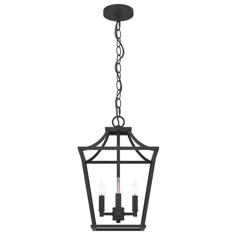 Image 1 Laurel Ridge 12"W Natural Black Iron 4-Light Mini Pendant