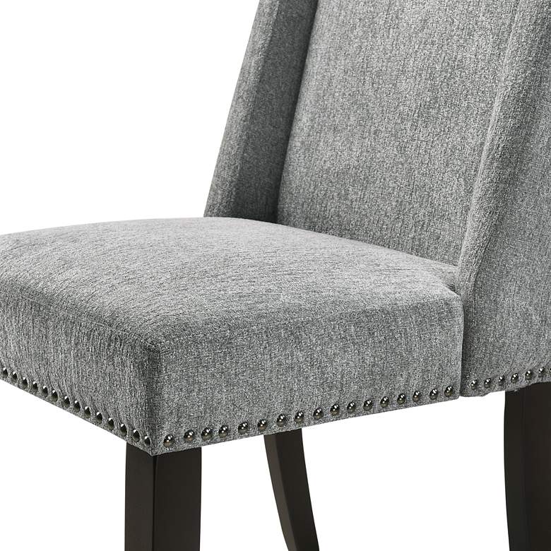 Image 3 Lauren Charcoal Velvet Fabric Dining Chairs Set of 2 more views