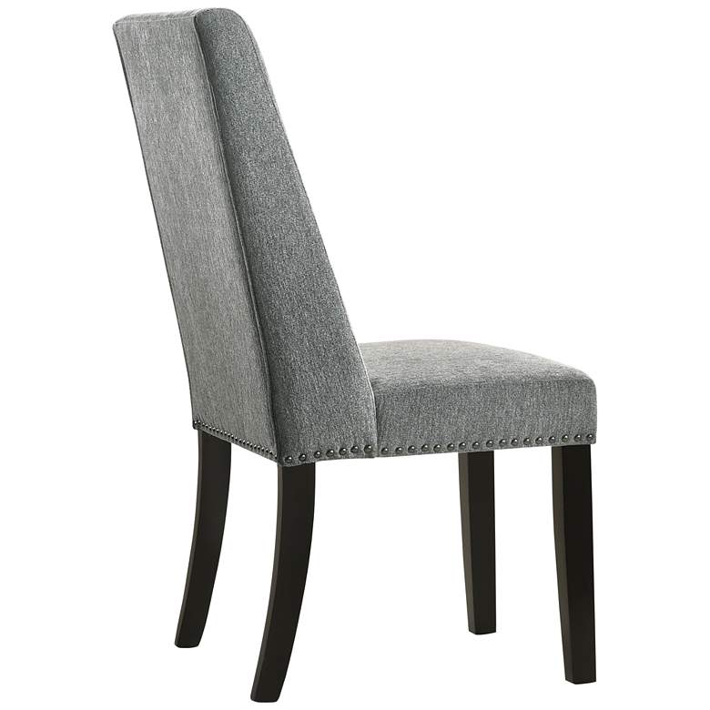 Image 6 Lauren Charcoal Velvet Fabric Dining Chairs Set of 2 more views