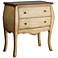 Lauren Crackled Wood 2-Drawer Bombe Accent Chest