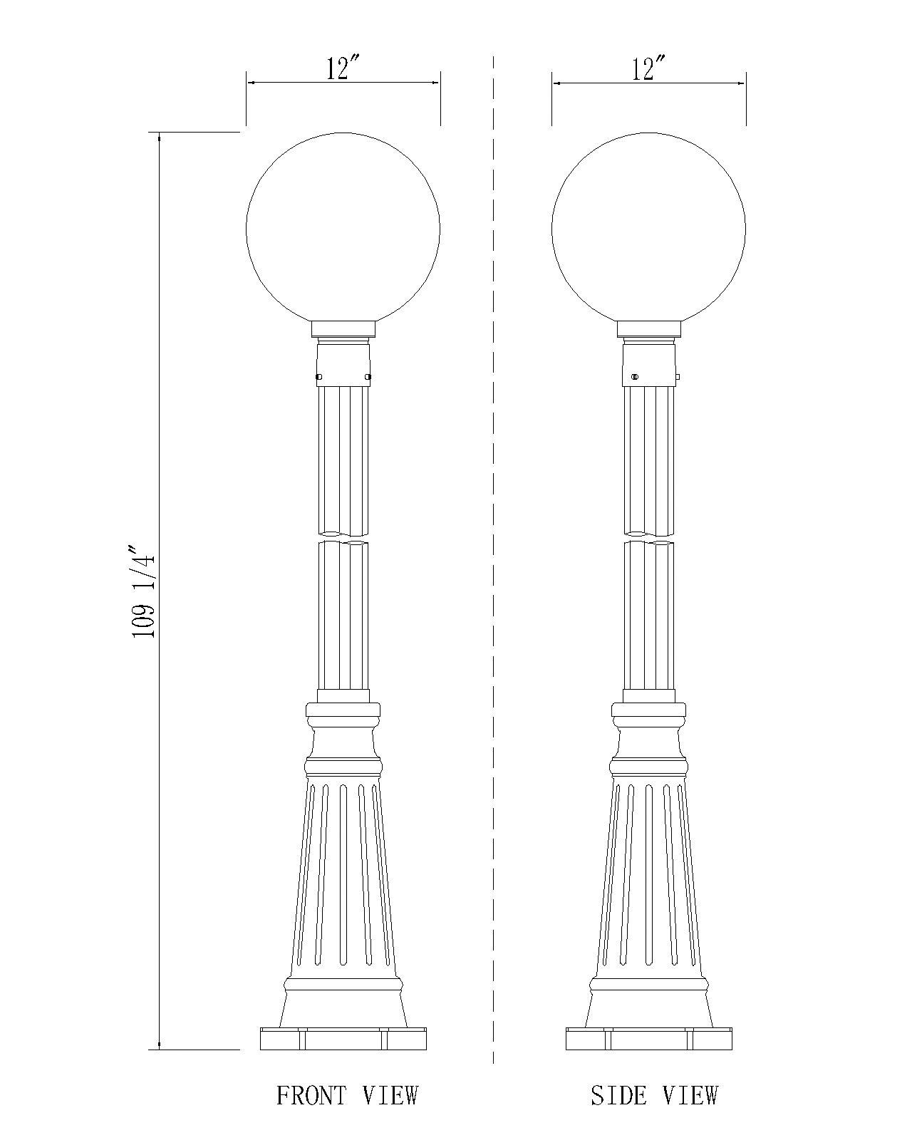 Laurent 1 Light Outdoor Post Mounted Fixture