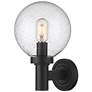 3_Laurent 12 1/2"H Black Outdoor Wall Light with Clear Glass