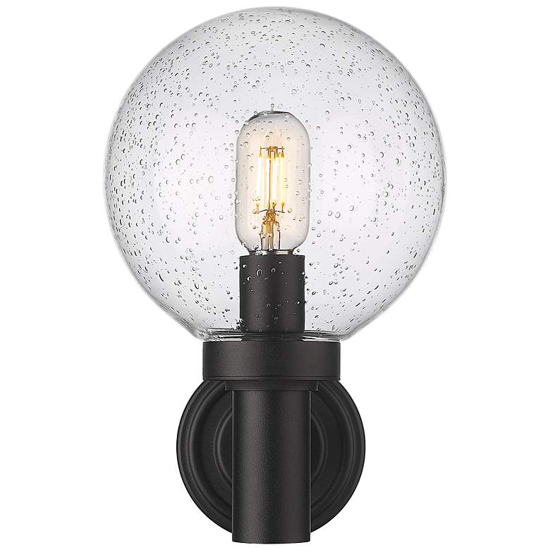 Image 5 Laurent 12 1/2"H Black Outdoor Wall Light with Clear Glass more views