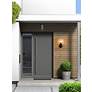 5_Laurent 12 1/2"H Black Outdoor Wall Light with Clear Glass more views