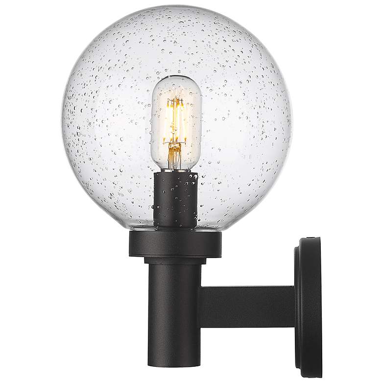 Image 6 Laurent 12 1/2"H Black Outdoor Wall Light with Clear Glass more views