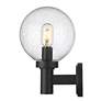 7_Laurent 12 1/2"H Black Outdoor Wall Light with Clear Glass more views