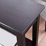Laurent 12" Wide Black Wood Narrow End Table with Shelf