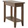Laurent 12" Wide Smoke Gray Wood Narrow End Table with Shelf