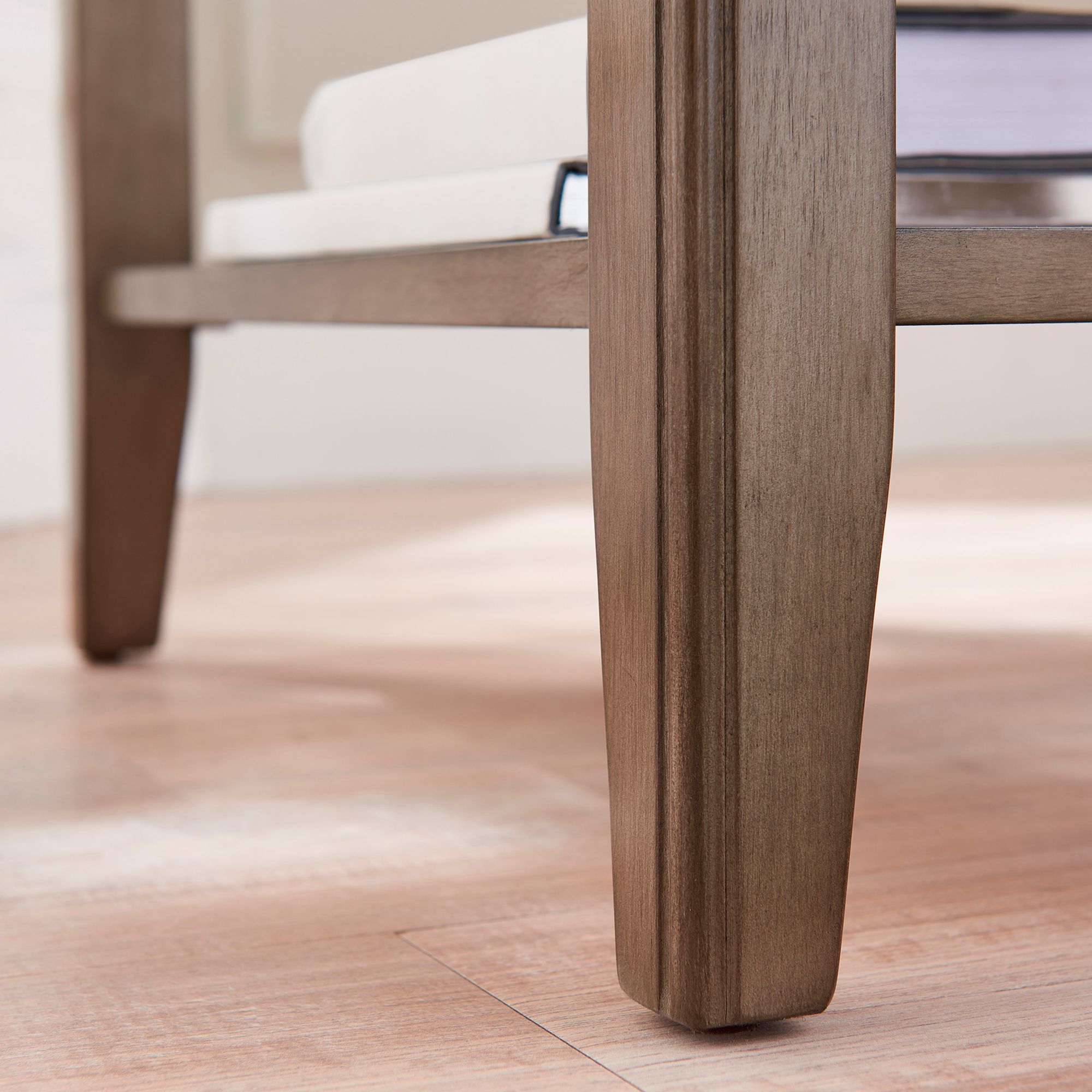 Image 3 Laurent 12" Wide Smoke Gray Wood Narrow End Table with Shelf more views