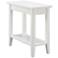 Laurent 12" Wide White Wood Narrow End Table with Shelf