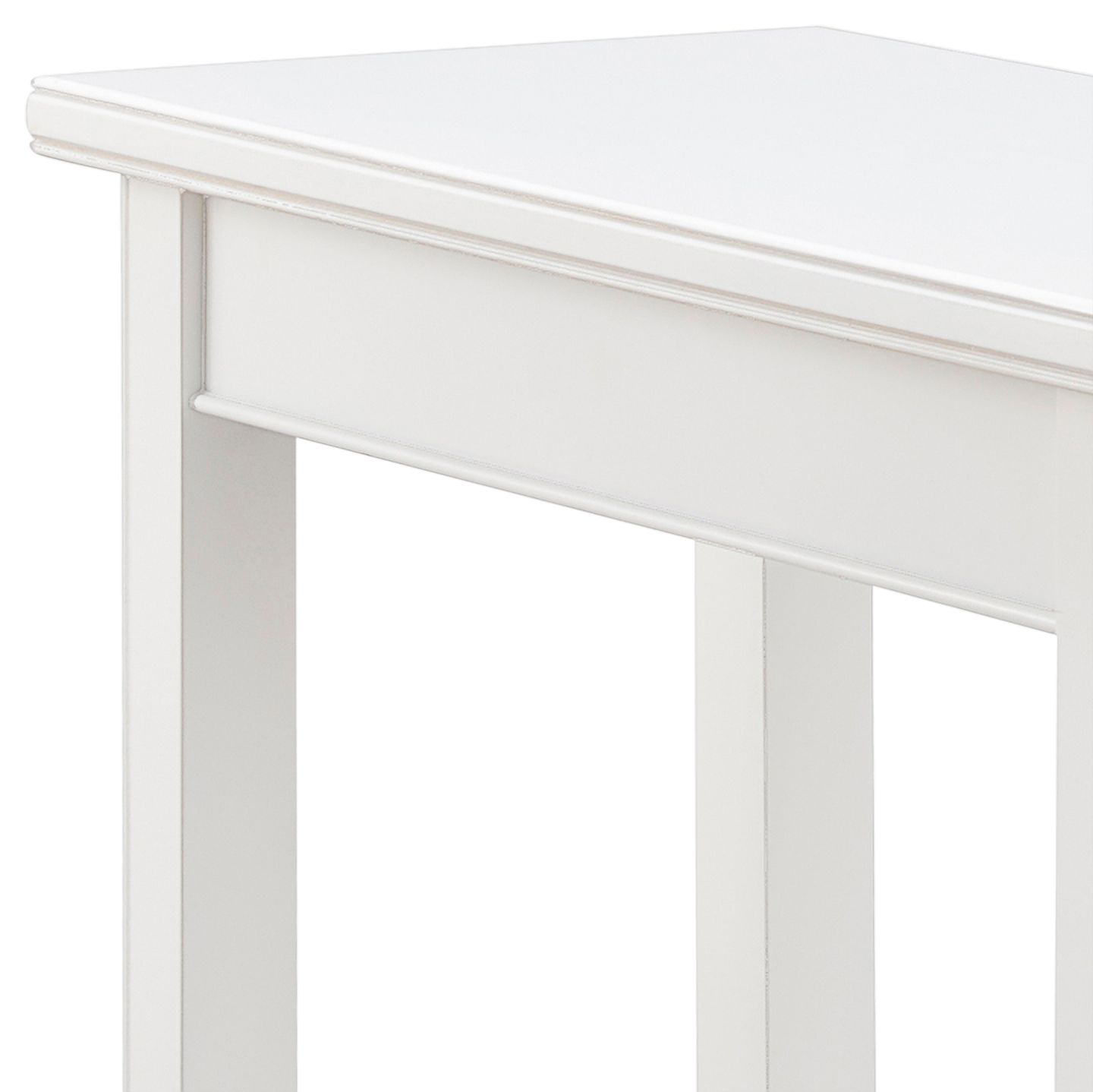Image 3 Laurent 12" Wide White Wood Narrow End Table with Shelf more views