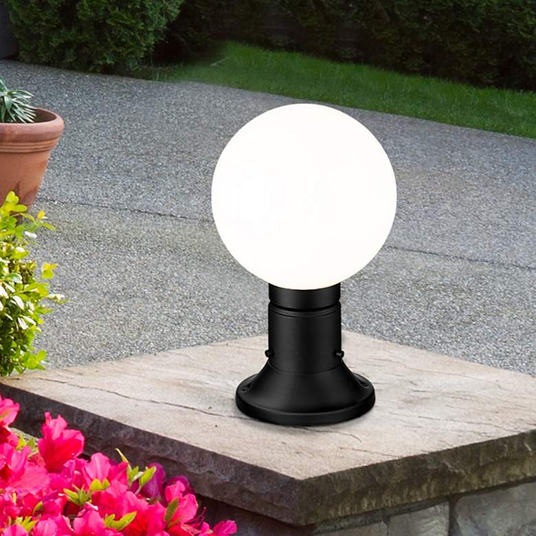 Image 1 Laurent 13 1/2" High Black Outdoor Pier Light w/ Square Base