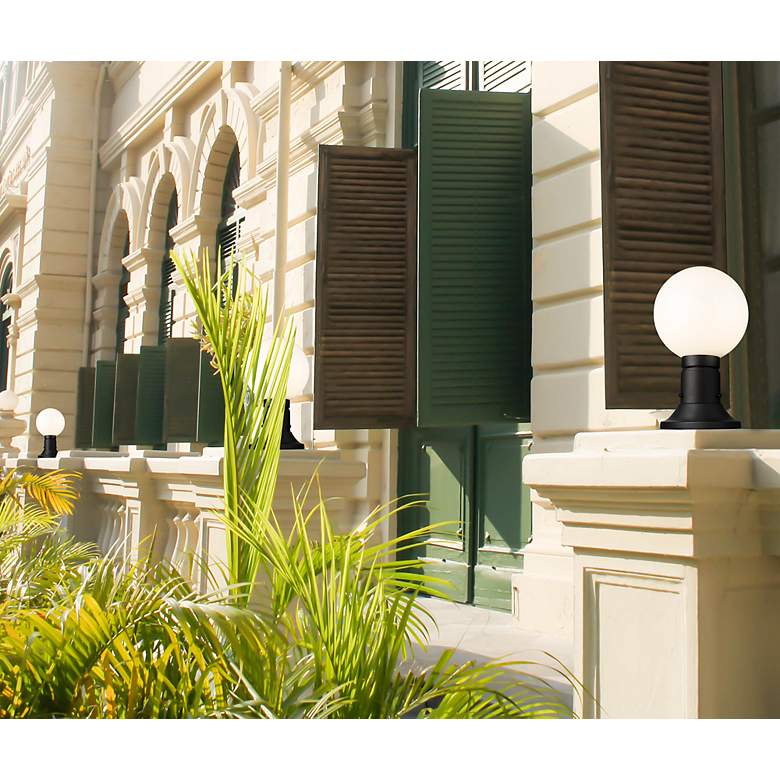 Image 3 Laurent 13 1/2" High Black Outdoor Pier Light w/ Square Base more views