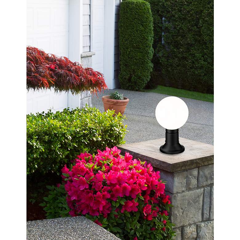 Image 4 Laurent 13 1/2" High Black Outdoor Pier Light w/ Square Base more views