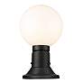 5_Laurent 13 1/2" High Black Outdoor Pier Light w/ Round Base more views