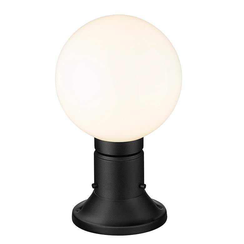 Image 6 Laurent 13 1/2" High Black Outdoor Pier Light w/ Round Base more views