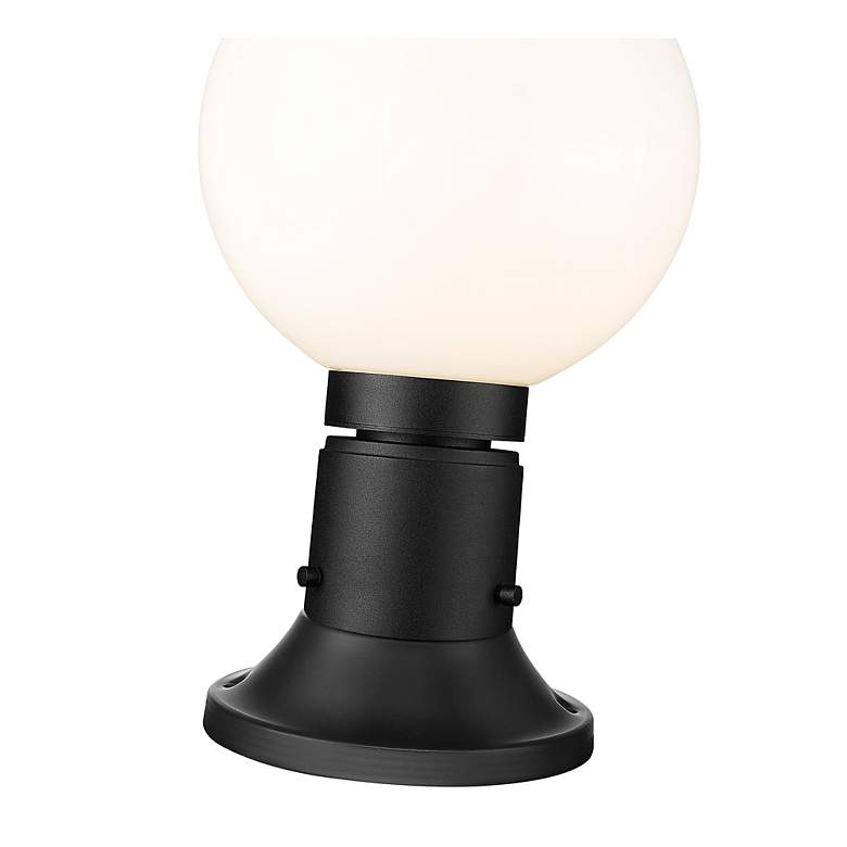 Image 7 Laurent 13 1/2" High Black Outdoor Pier Light w/ Round Base more views