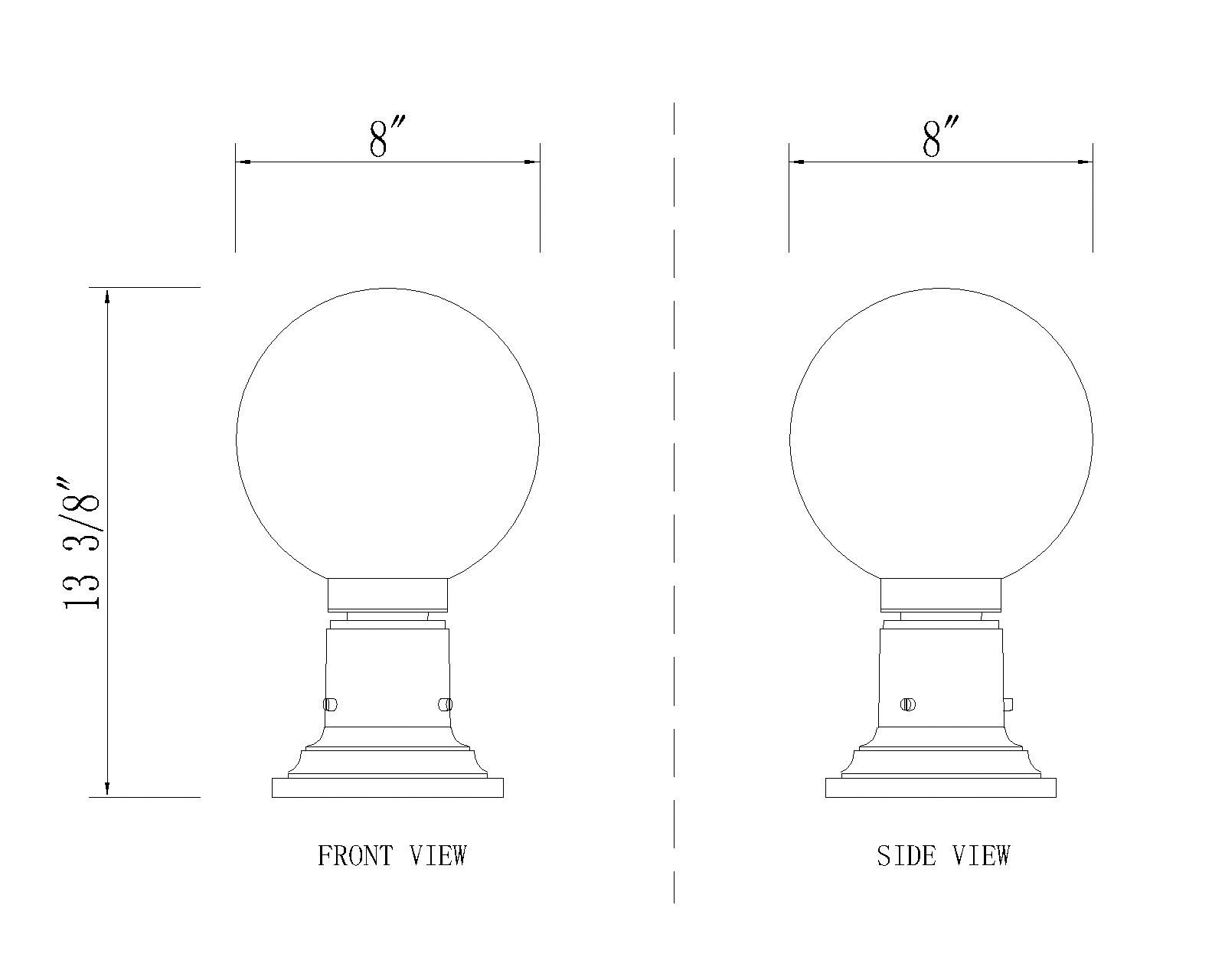 Laurent 13 1/2" High Black Outdoor Pier Light w/ Square Base