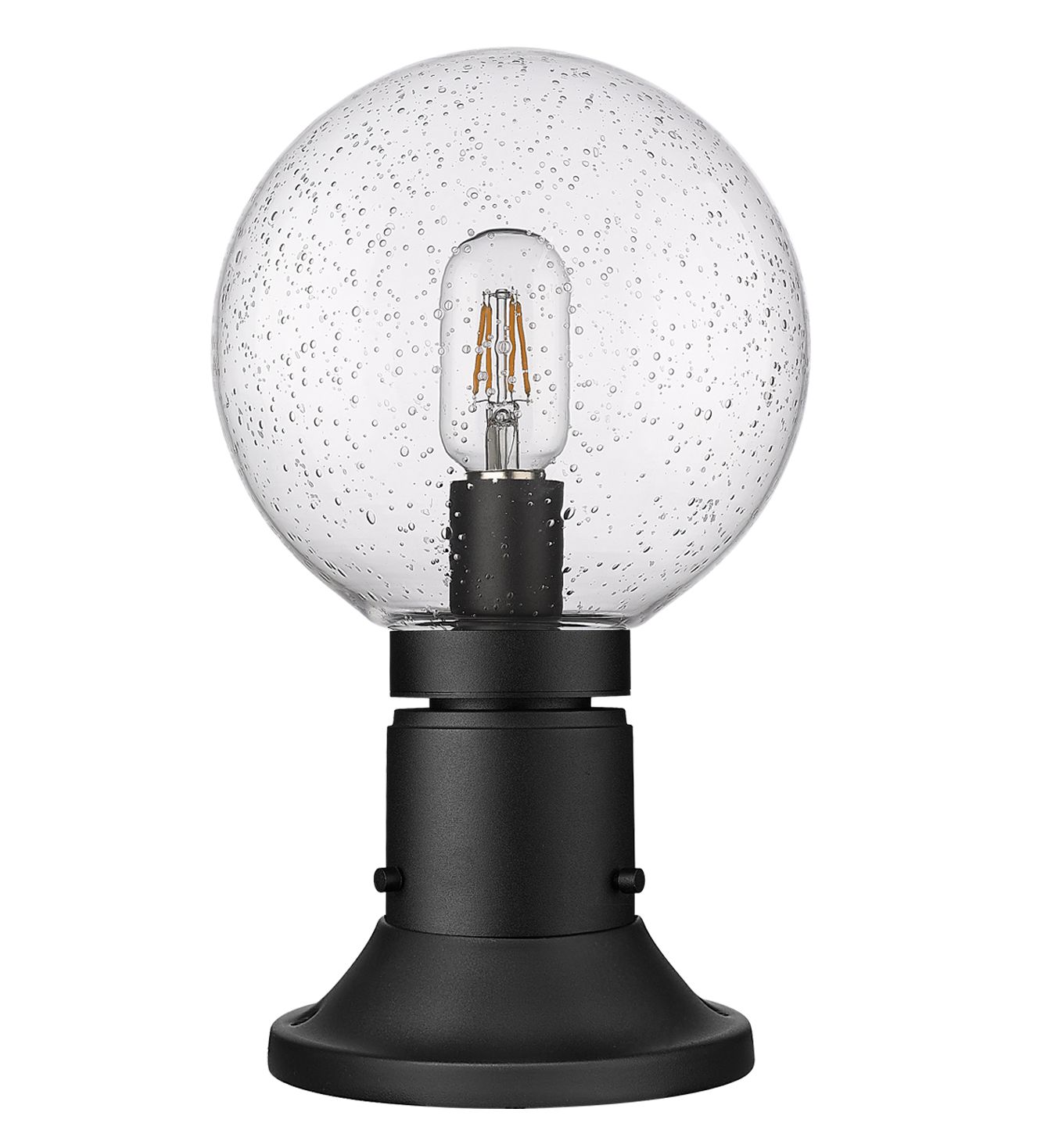 Laurent 13 1/2" High Black Outdoor Pier Mount Light