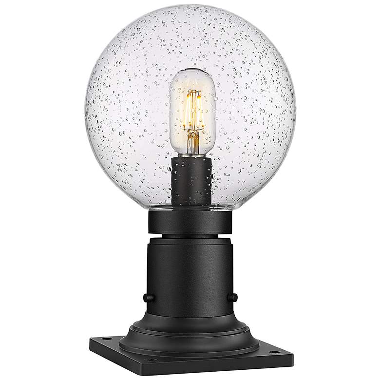 Image 3 Laurent 13 1/2"H Black and Clear Glass Outdoor Pier Light