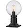 Laurent 13 1/2"H Black and Clear Glass Outdoor Pier Light