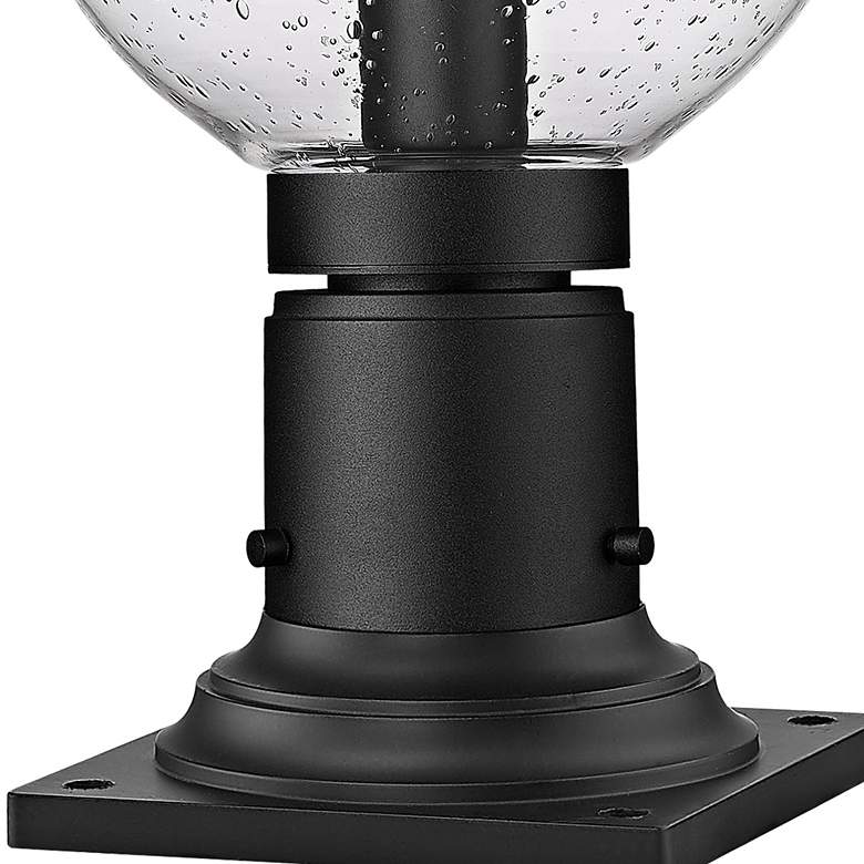 Image 5 Laurent 13 1/2"H Black and Clear Glass Outdoor Pier Light more views