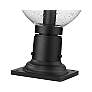 Laurent 13 1/2"H Black and Clear Glass Outdoor Pier Light in scene