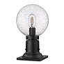 Laurent 13 1/2"H Black and Clear Glass Outdoor Pier Light in scene