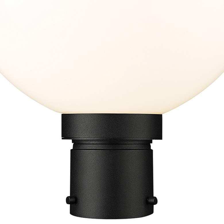 Image 2 Laurent 15 3/4 inch High Black Opal Glass Outdoor Post Light more views