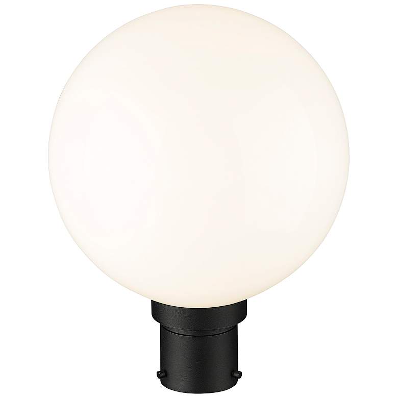 Image 4 Laurent 15 3/4" High Black Opal Glass Outdoor Post Light more views