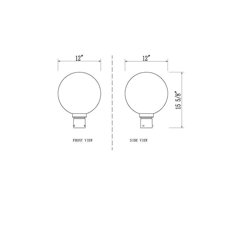 Image 6 Laurent 15 3/4" High Black Opal Glass Outdoor Post Light more views