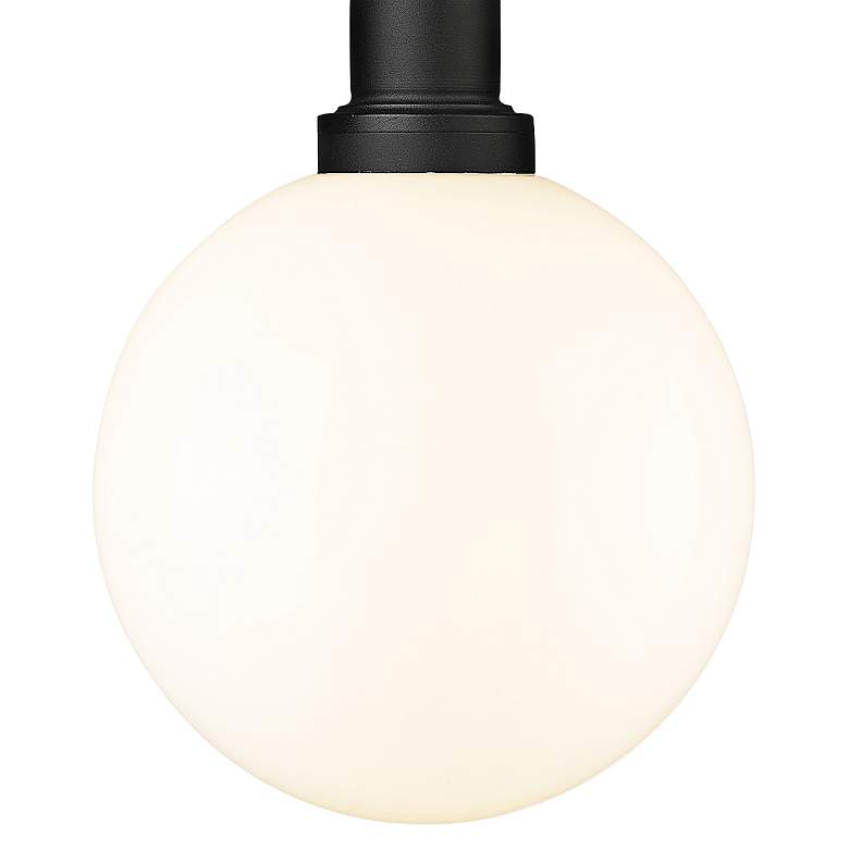 Image 3 Laurent 15" High Black Opal Orb Glass Outdoor Hanging Light more views